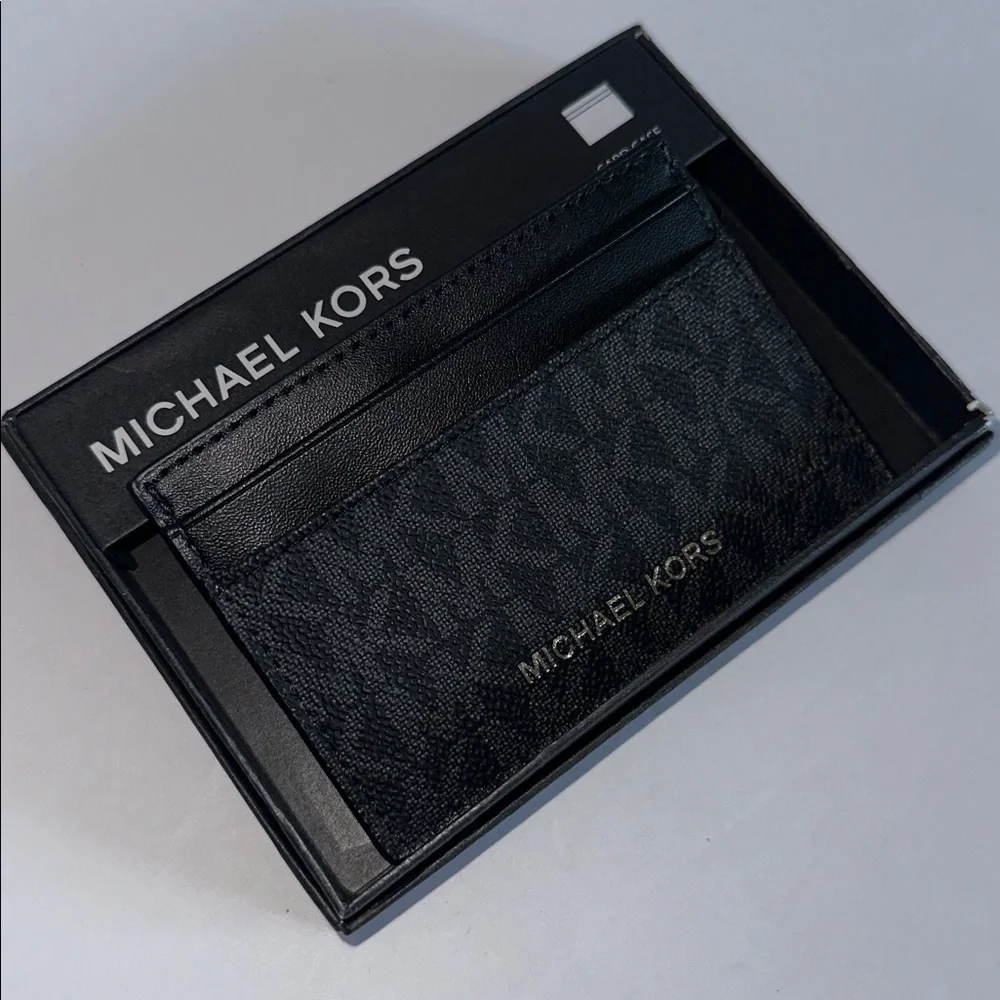 Michael Kors Signature Black Card Holder
